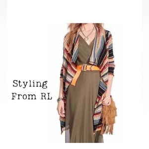 NWT POLO Ralph Lauren Serape Colorful Cardigan Large absolutely gorgeous